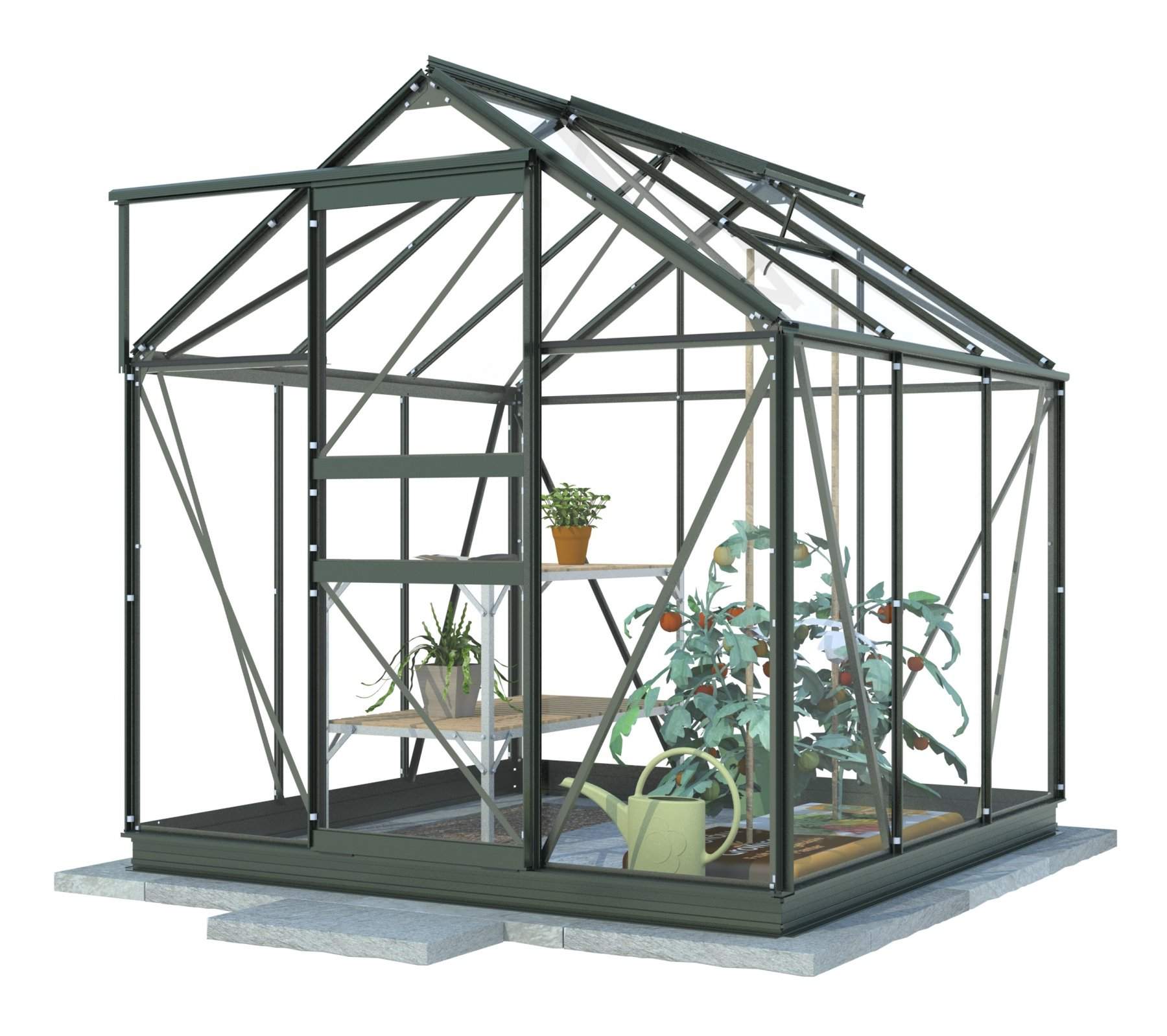 Simplicity Charlotte Greenhouse Staging Potting Tray 3 tier 2ft x2ft Aluminium