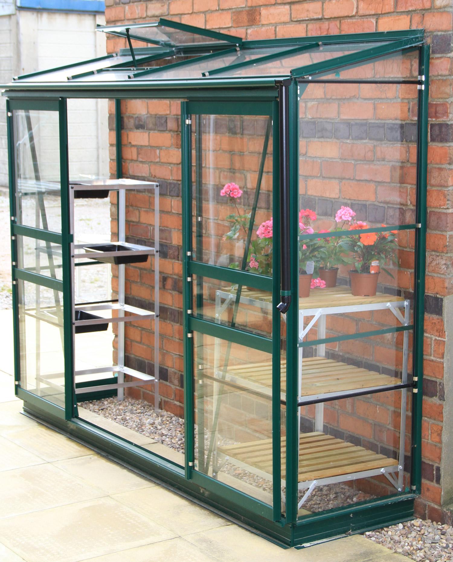 Simplicity Mini Leanto 2ft x8ft Greenhouse Starter Package with