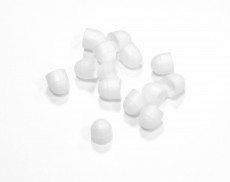 100 x White nut caps