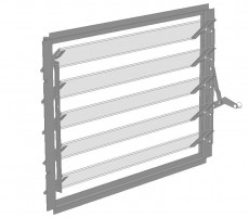 Louvre plain aluminium