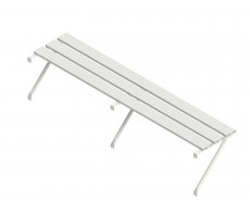 Slatted Shelf 4ft White