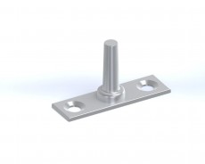 Window peg plain aluminium